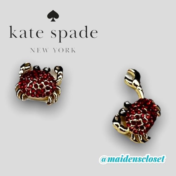 kate spade Jewelry - Kate Spade Shore Things Mismatched Pave Crab Stud Earrings